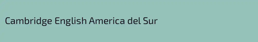 Cambridge English America del Sur